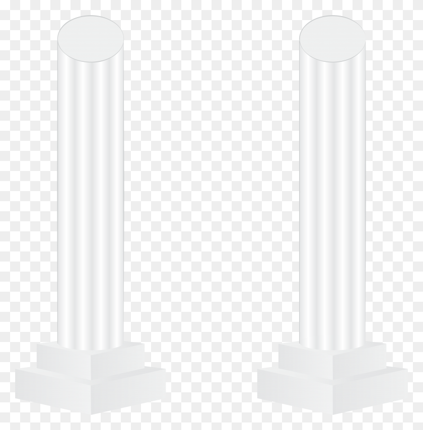 7672x7829 White Pillars Transparent Clip Art Image, Architecture, Building, Pillar HD PNG Download