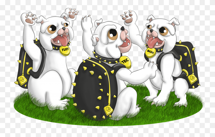 3353x2042 White Pug Mascot Illustration Cartoon HD PNG Download