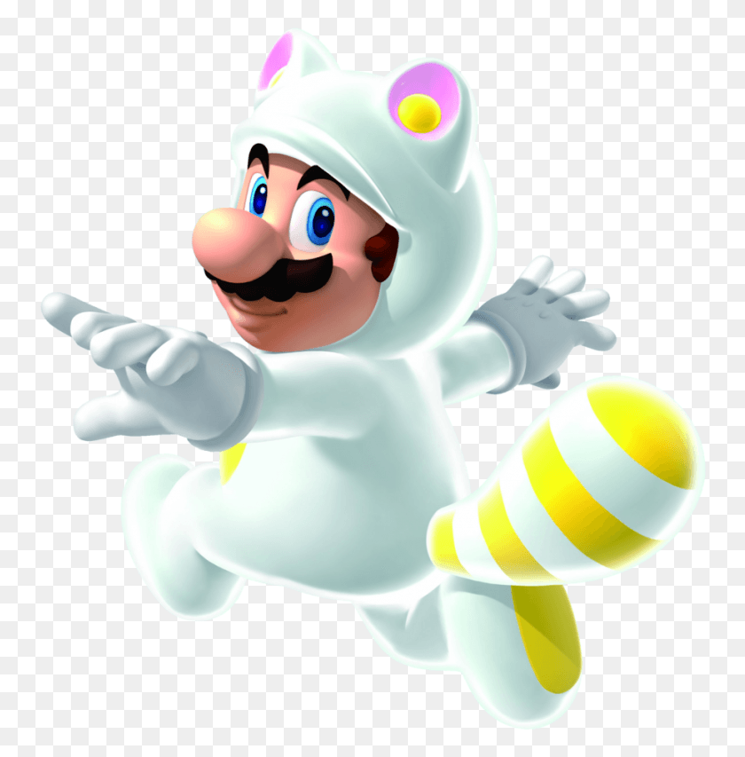 752x793 White Raccoon Suit Mario, Toy, Super Mario HD PNG Download