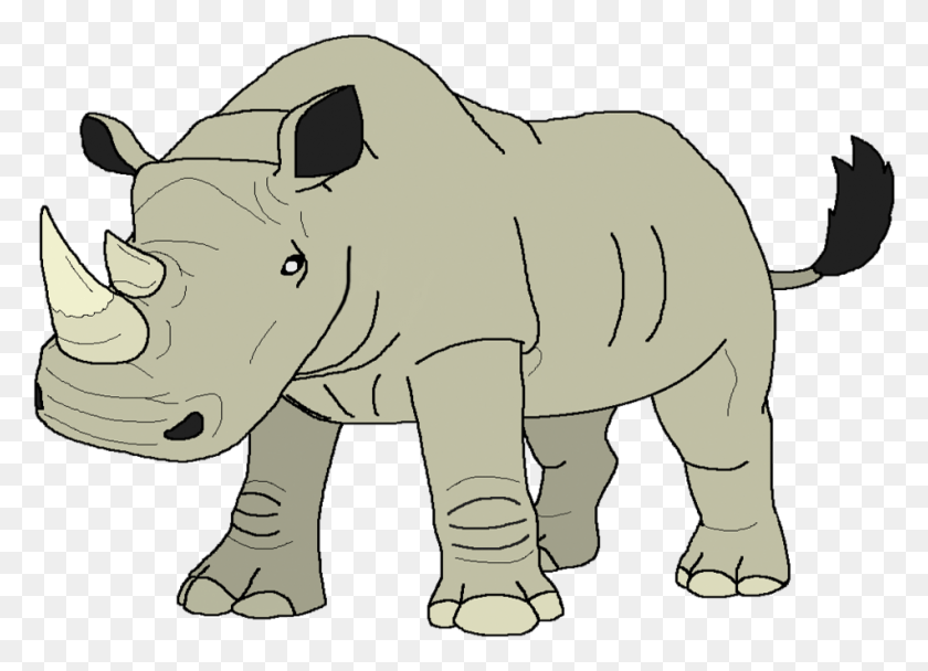 950x668 White Rhinoceros By Black Rhino Cartoon Transparent, Mammal, Animal, Sunglasses HD PNG Download