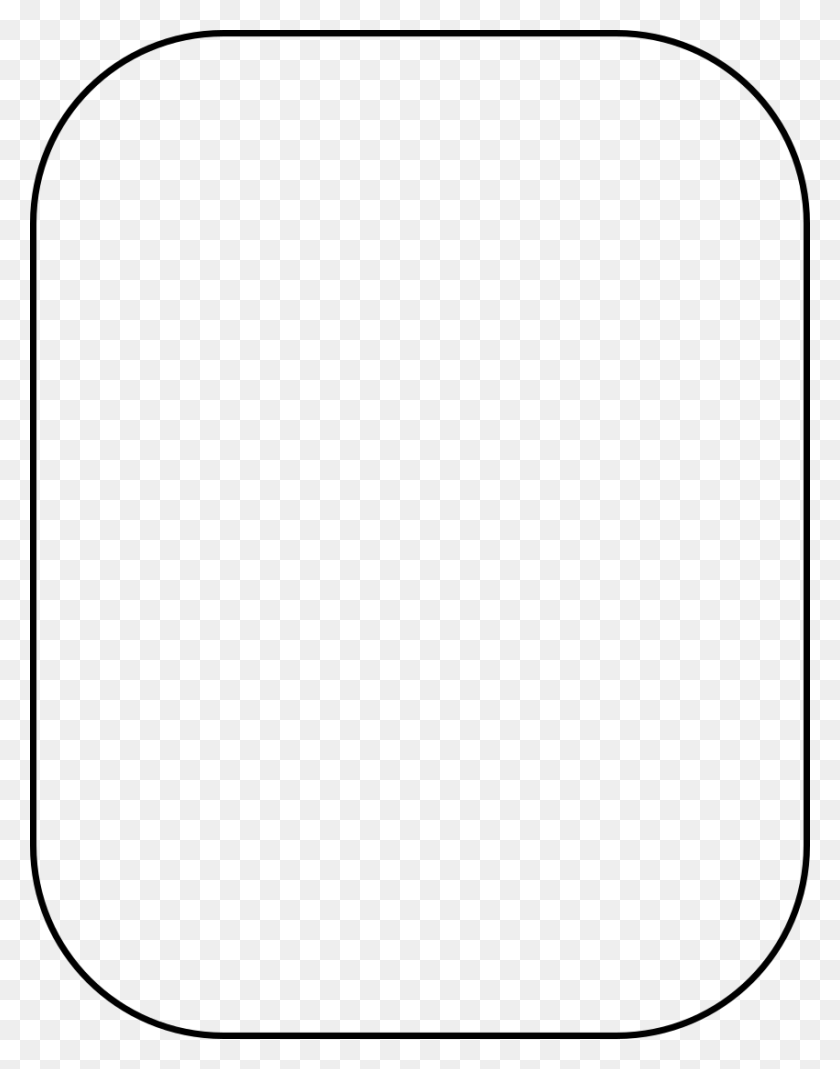 850x1100 White Rounded Rectangle Squircle Shape, Gray, World Of Warcraft HD PNG Download