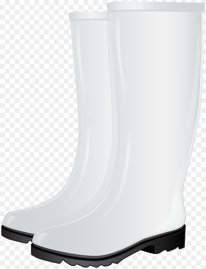 6139x8000 White Rubber Boots Clip Art, Boot, Clothing, Footwear PNG