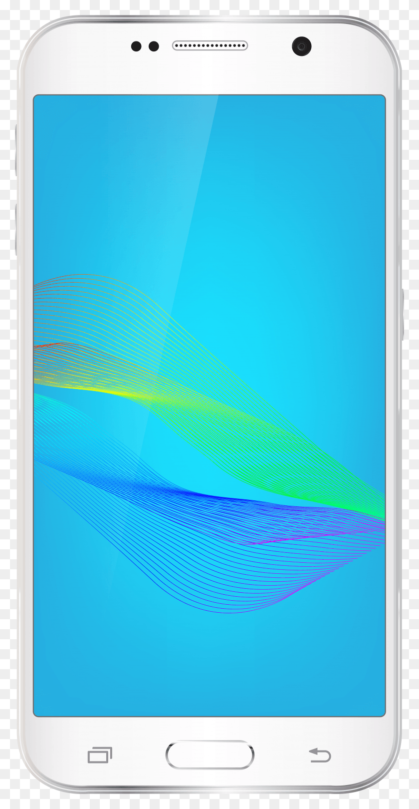 3888x7780 White Smartphone Clip Art Image Graphic Design HD PNG Download