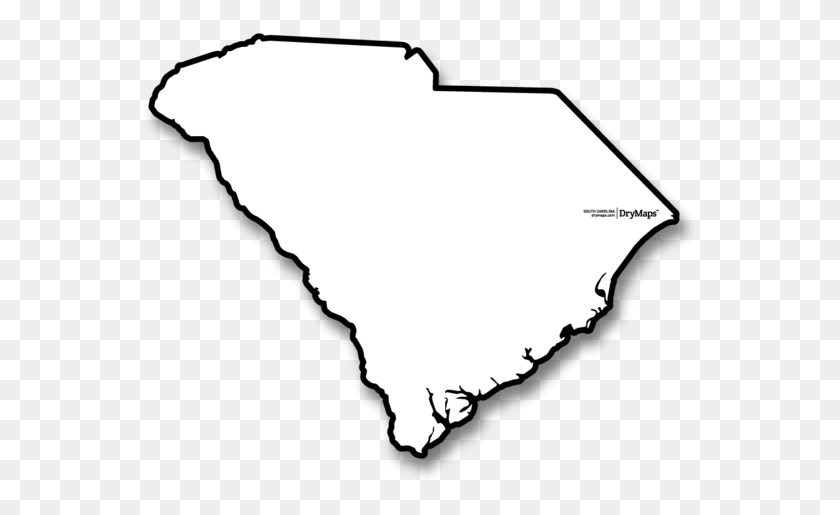 561x455 White South Carolina Map, Nature, Outdoors, Land HD PNG Download