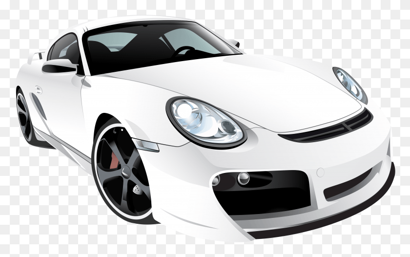 4923x2946 White Sport Car Clip Art Super Car With White Background, Alloy Wheel, Spoke, Wheel HD PNG Download