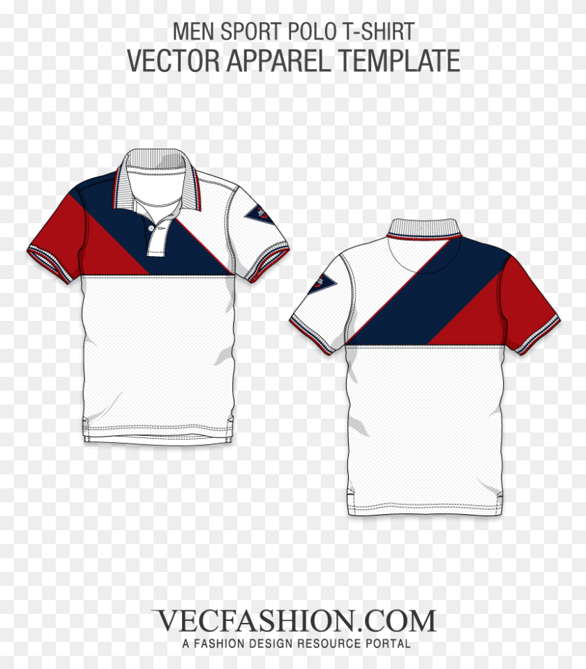 800x923 White Sport Polo Shirt Apparel Template Template Polo Shirt Vector, Clothing, Shirt, Jersey HD PNG Download
