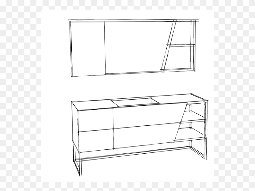 569x569 White Square Evidenced By Its Selection Of Styles Shelf, Furniture, Sideboard, Cabinet HD PNG Download