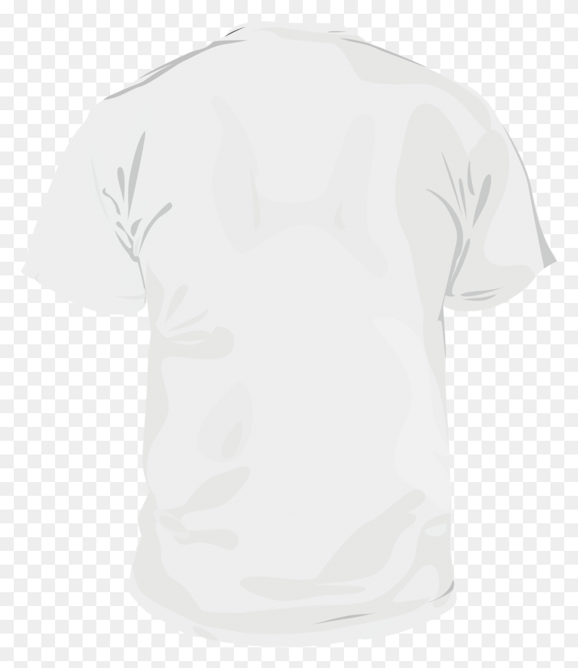 1371x1600 White T Shirt Template Back 159727 Men39s White T Shirt Front And Back, Clothing, Apparel, T-shirt HD PNG Download