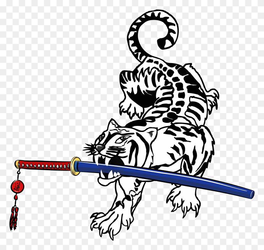 3442x3250 Белый Тигр Боевые Искусства Белый Тигр Искусство, Человек, Человек, Символ Hd Png Скачать