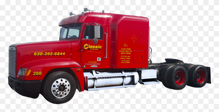 900x429 White Towing Truck Classic Mack Trucks, Vehicle, Transportation, Trailer Truck HD PNG Download