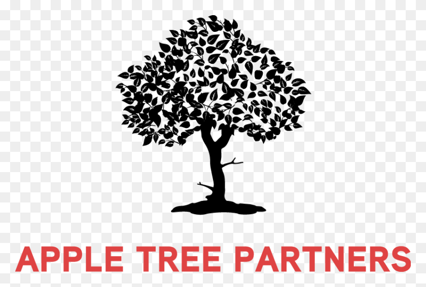 828x539 White Transparent Apple Tree Apple Tree Partners Logo, Plant, Tree, Stencil HD PNG Download