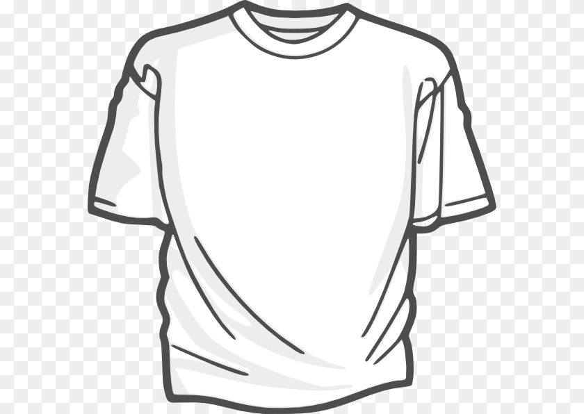 588x596 White Tshirt Clip Art At Clker Shirt Clothing, T-shirt Clipart PNG