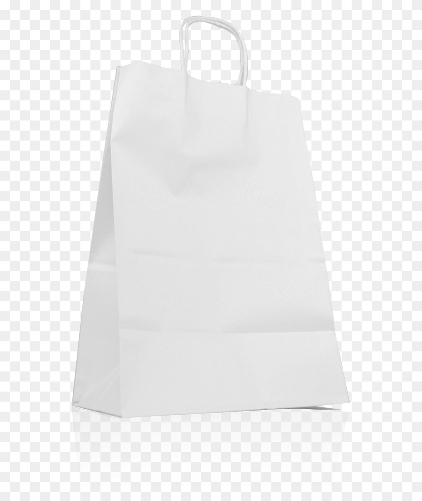 555x938 White Twisted Handle Paper Bag Bag, Clothing, Apparel, Shorts Descargar Hd Png