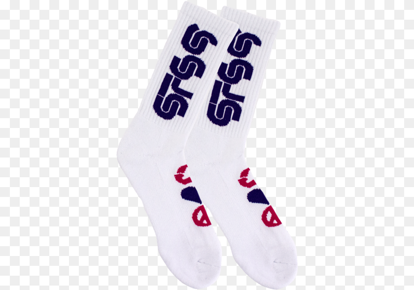 White W Pink Purple Logo Socks Sock, Clothing, Hosiery, Person Sticker PNG