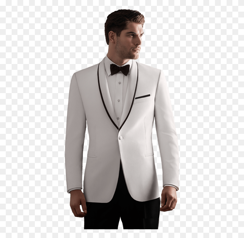 396x758 White Waverly Tuxedo White Tuxedo Suit For Wedding, Clothing, Apparel, Overcoat HD PNG Download