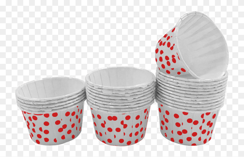 745x481 White With Red Polka Dot Mini Cupcake Paper Cups Storage Basket, Texture, Bowl, Bucket HD PNG Download