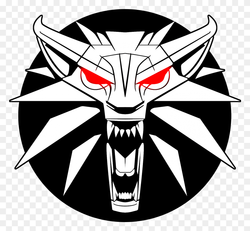 1518x1394 Descargar Png White Wolf Witcher 3 Wild Hunt, Símbolo, Emblema, Símbolo De La Estrella Hd Png
