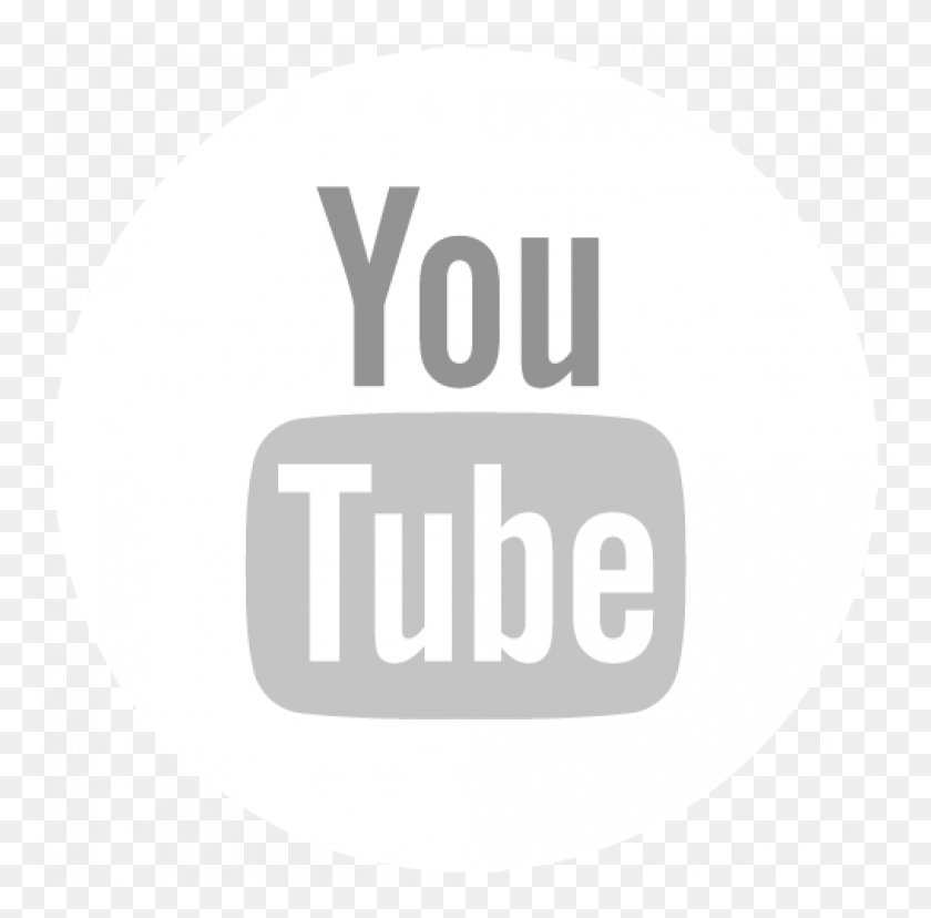 768x768 Белый Логотип Youtube Прозрачный Круг Youtube Размер Значка, Этикетка, Текст, Слово Hd Png Скачать
