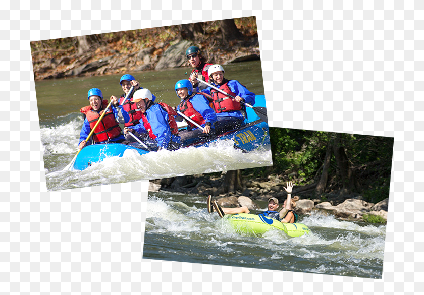 723x525 Whitewater Rafting Tubing Adventure Weekend Combo Rafting, Person, Human, Boat HD PNG Download