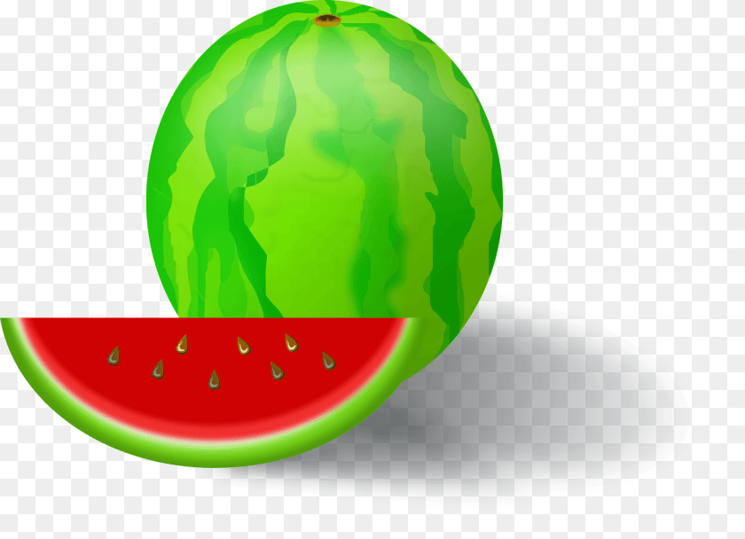 Whole Watermelon And Cut Wedge Clipart, Food, Fruit, Plant, Produce PNG