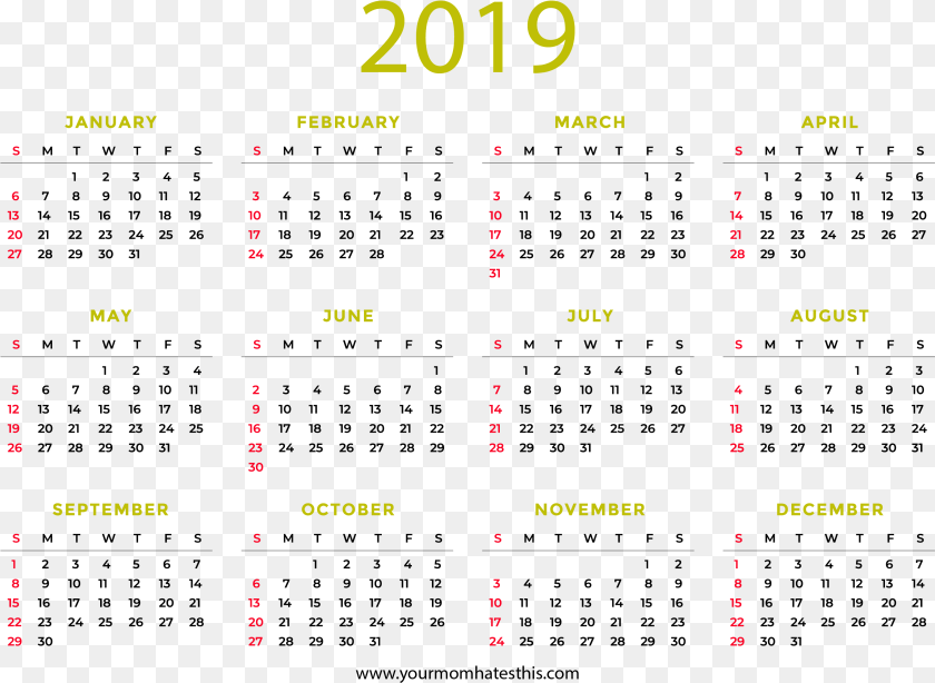 Whole Year Calendar 2019, Number, Symbol, Text, Scoreboard Sticker PNG