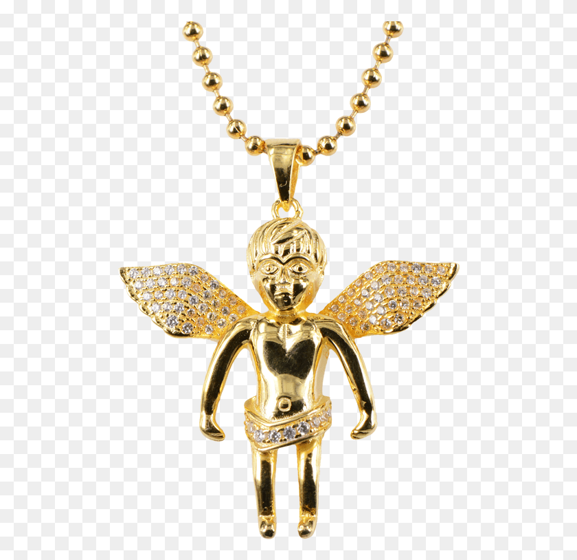 498x754 Wholesale High Quality Jewelry Angle Wings Girl Pendant Necklace, Gold, Accessories, Accessory HD PNG Download