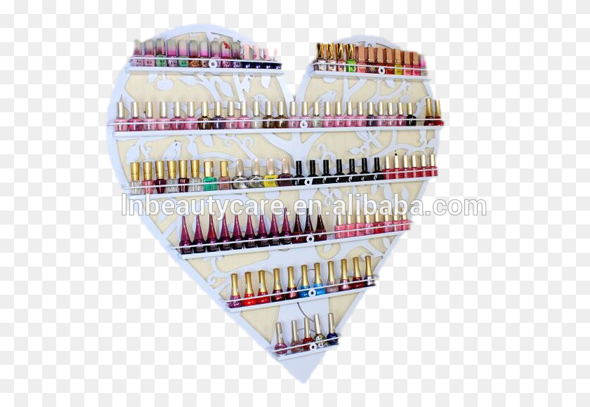 546x520 Wholesale Iron Hearted Wall Nail Gels Bottle Display Shelf, Racket, Tennis Racket, Crib HD PNG Download