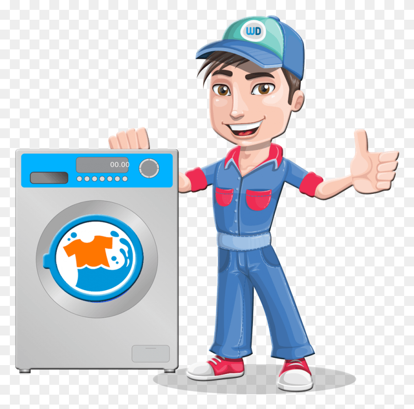 990x977 Why Break Your Head On Daily Washing We The Wash 39n39 Cartoon, Person, Human, Appliance HD PNG Download