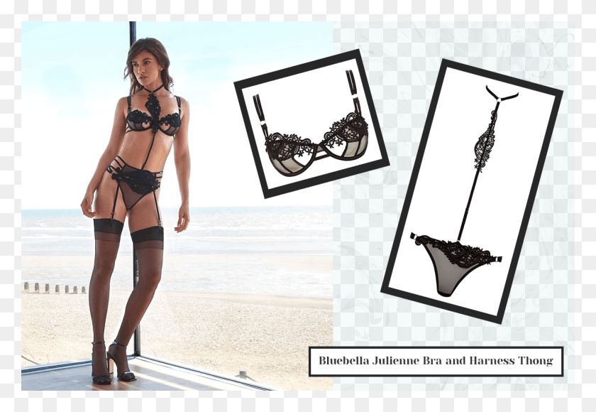 1200x800 Why Is Lingerie Expensive Image Bluebella Julienne Harness Thong Black, Clothing, Apparel, Underwear HD PNG Download