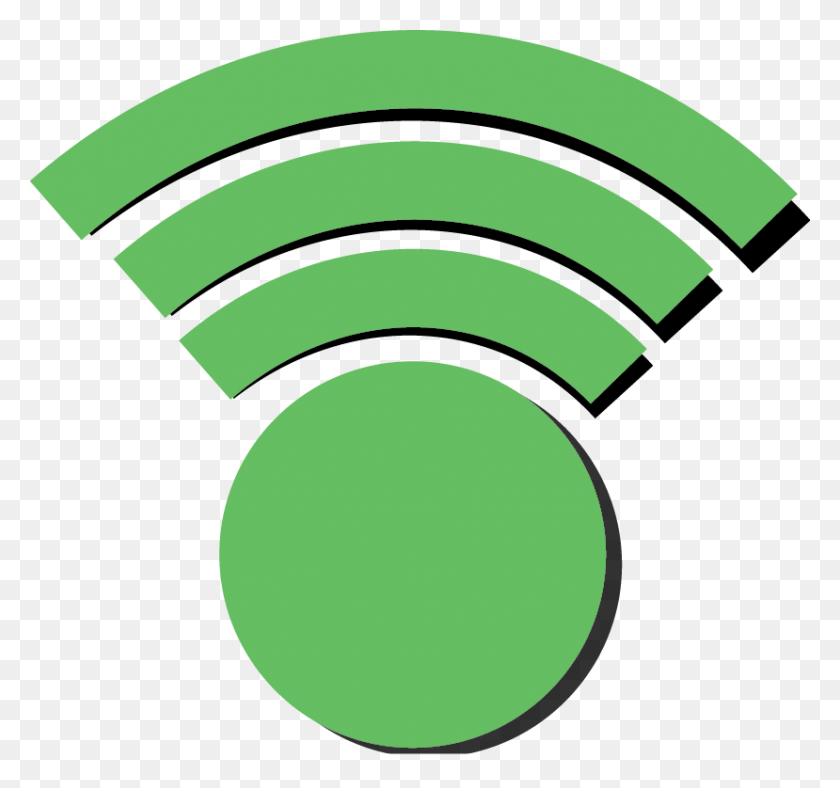 829x774 Wi Fi Icon Shadow Circle, Green, Symbol, Logo HD PNG Download