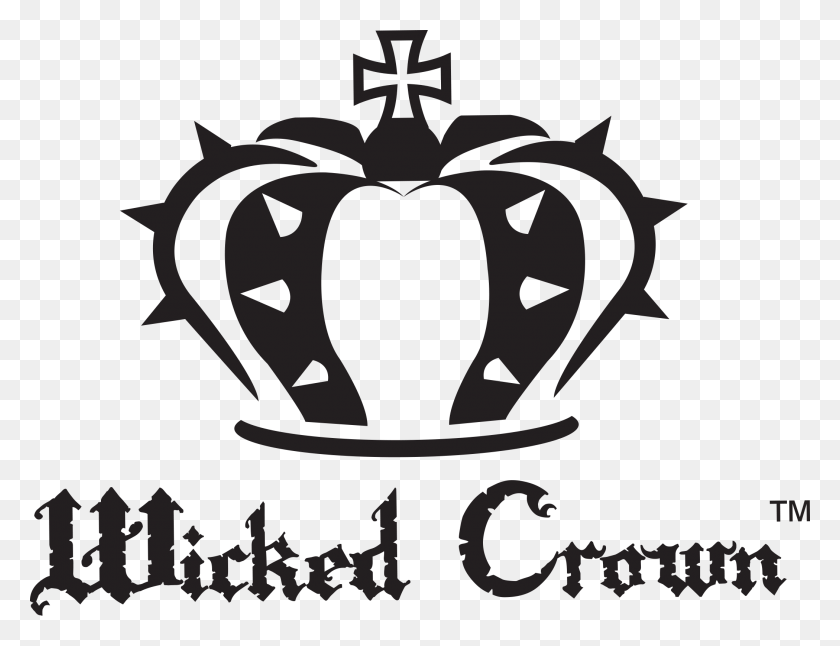 2099x1577 Wicked Crown Black Logo 2100 X 1578, Symbol, Stencil, Text HD PNG Download