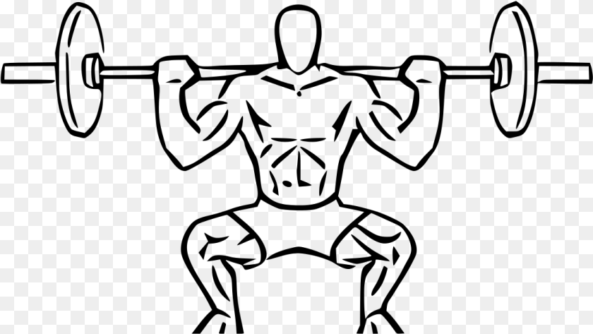 Wide Stance Squat, Gray Clipart PNG
