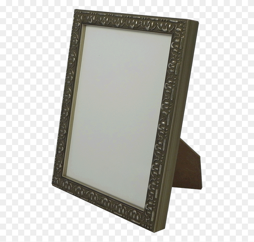 500x741 Wide X 20mm Deep Wooden Ornate Silver Frame Picture Frame, Mirror, Rug HD PNG Download