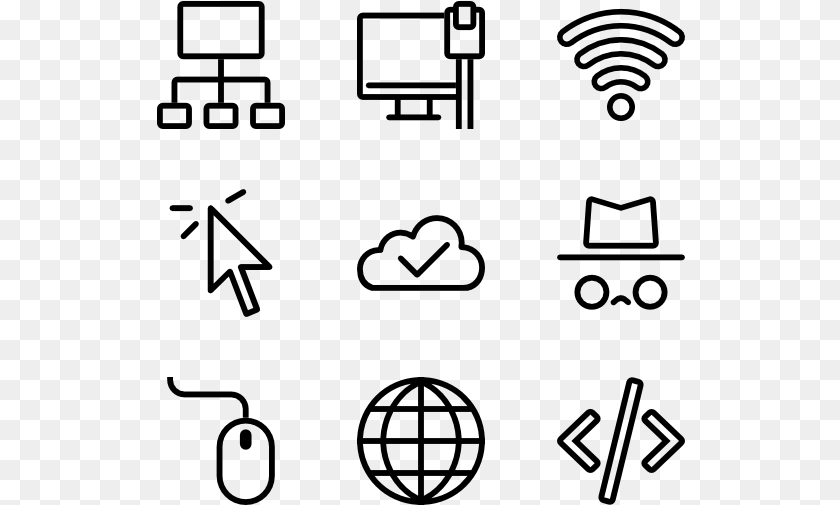 529x505 Wifi Icons Vector Vector Internet Icon, Gray Sticker PNG