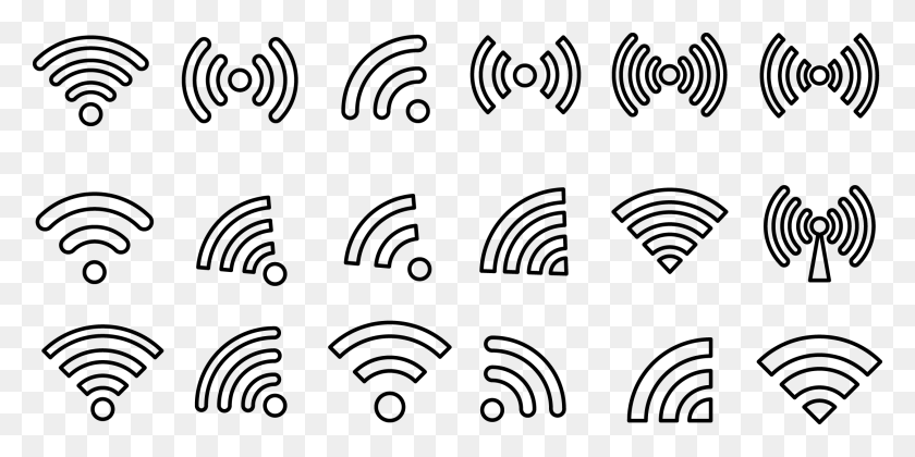 2162x1000 Wifi Symbol Access Point Symbol Autocad, Label, Text, Stencil HD PNG Download