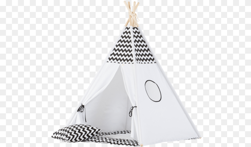 Wigiwama Black Chevron Teepee Set Tipi Wigiwama, Tent, Camping, Outdoors Sticker PNG
