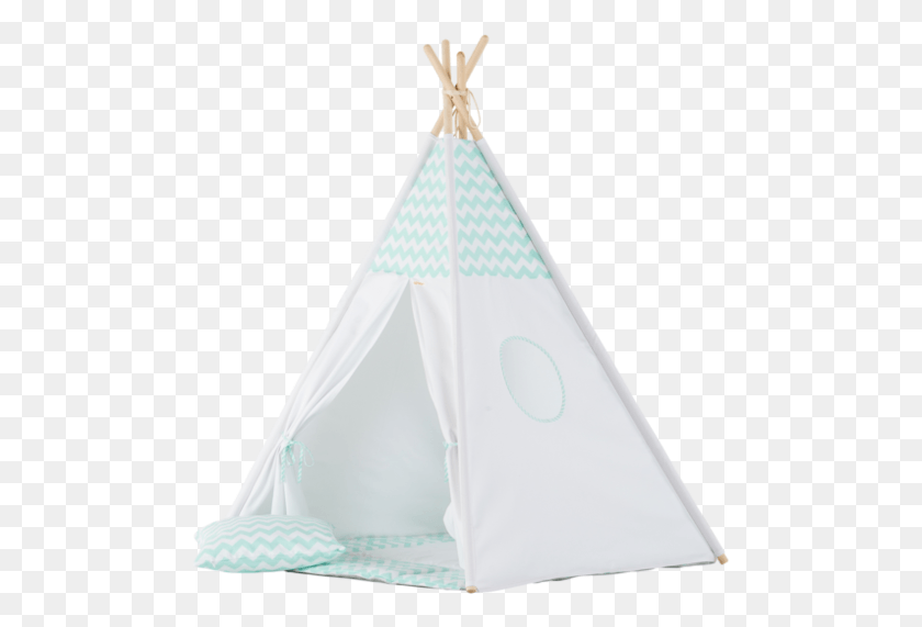 491x511 Wigiwama Mint Chevron Teepee Set Kinderspeelgoed Tent, Camping, Mountain Tent, Leisure Activities HD PNG Download