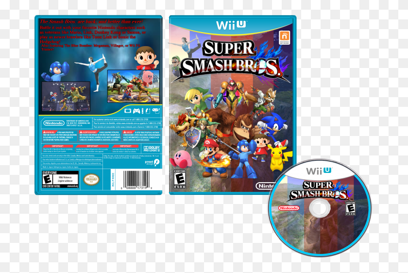 700x502 Обложка Обложки Коробки Для Wii U Super Smash Bros Для Wii U Disc, Диск, Dvd, Игрушка Hd Png Скачать