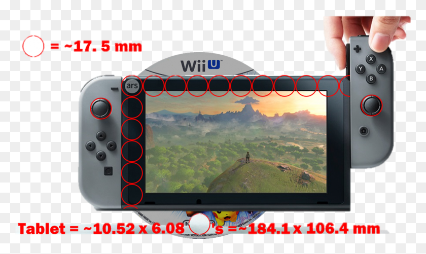 1492x844 Wii U Disc Nintendo Switch Tablet Size Comparison Ars Nintendo Switch Mini 2019, Person, Human, Electronics HD PNG Download