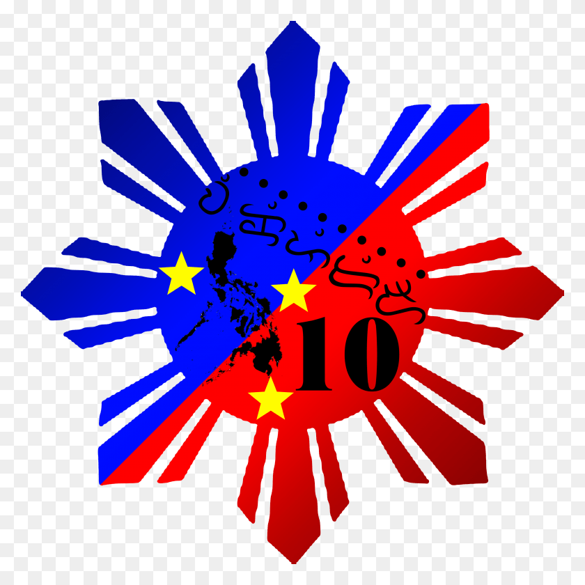 3000x3000 Википедия 10-Я Годовщина Baybayin Script Philippine Flag Sun Black, Графика, Логотип Hd Png Скачать