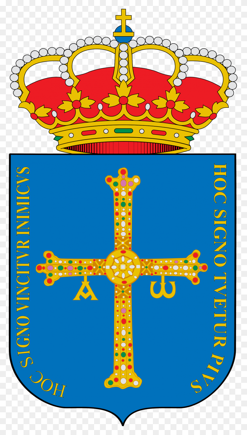 1409x2560 Wikipedia La Enciclopedia Libre Asturias Coat Of Arms, Cross, Symbol, Text HD PNG Download