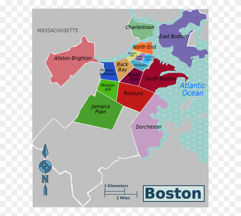 615x691 Wikivoyage Boston Map Boston Map, Diagram, Plot, Atlas HD PNG Download