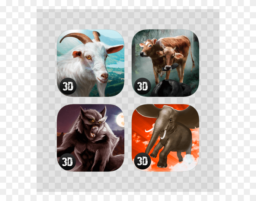 600x600 Симуляторы Выживания Животных Wild Amp Fantasy 3D На Молочной Корове, Млекопитающее, Собака, Домашнее Животное Hd Png Скачать
