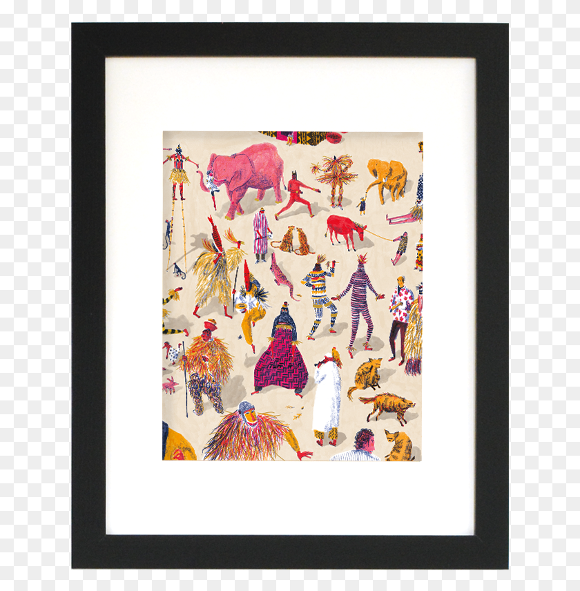 636x796 Wild Animal Art Print Picture Frame, Modern Art, Canvas HD PNG Download