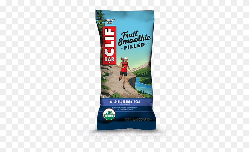 346x454 Wild Blueberry Acai Flavor Clif Bar Fruit Smoothie Filled, Person, Human, Flyer HD PNG Download