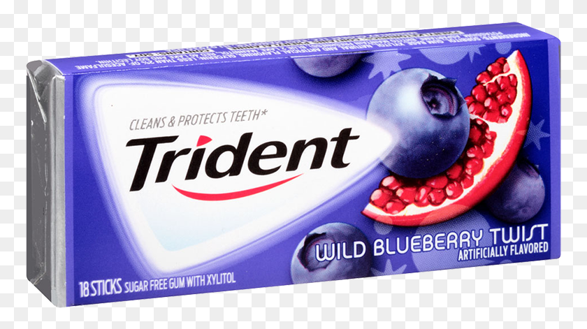 767x411 Wild Blueberry Twist Gum Trident Chewing Gum Watermelon, Toothpaste HD PNG Download