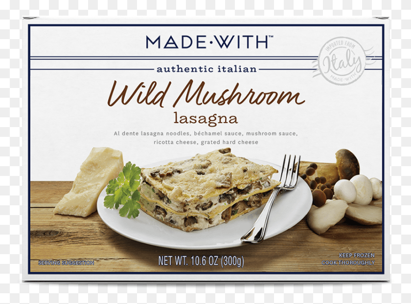 829x598 Wild Mushroom Lasagna Matzo, Fork, Cutlery, Plant HD PNG Download