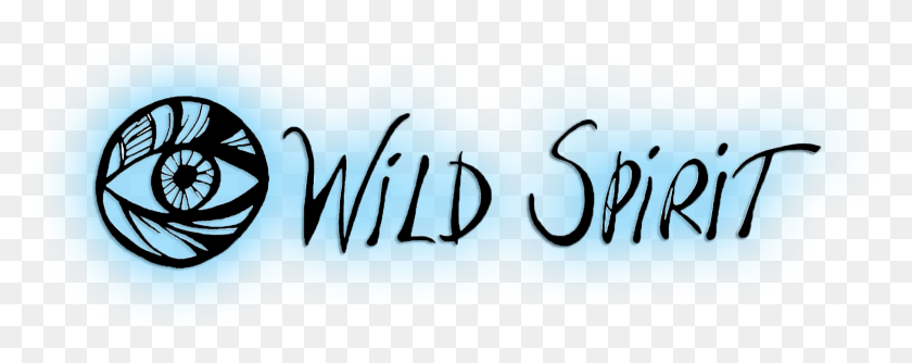 1813x638 Wild Spirit Logo 2 Blue Calligraphy, Text, Label, Handwriting HD PNG Download