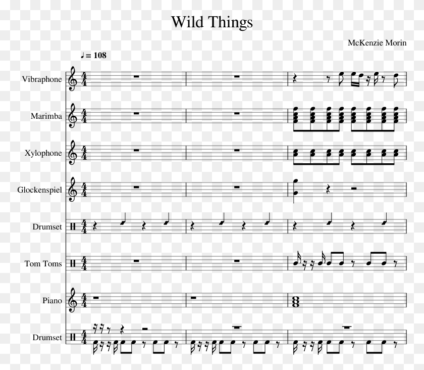 773x672 Wild Things Sheet Music Composed By Mckenzie Morin Stellaris Ost Piano Sheet, Gray, World Of Warcraft HD PNG Download