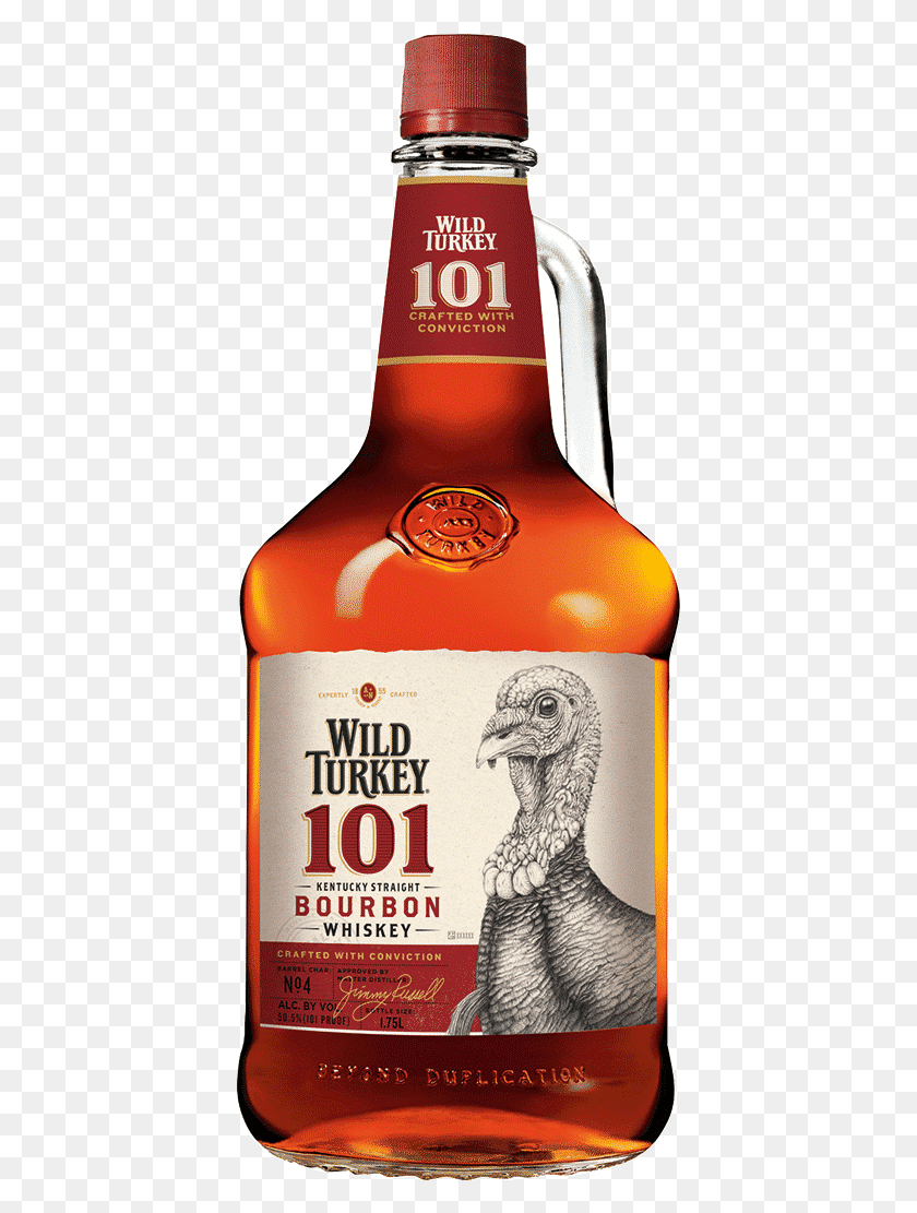 407x1051 Wild Turkey 101 Proof Whiskey Wild Turkey 1.75 Liter, Liquor, Alcohol, Beverage HD PNG Download